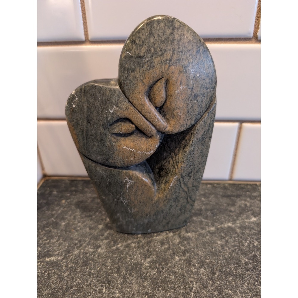 Jameson Tendai Hand Carved Soapstone Sculpture Abstract‎ Lovers Zimbabwe